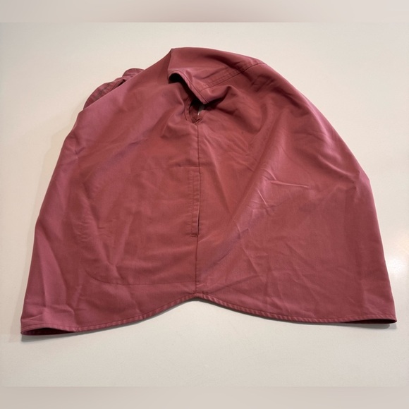 Figs Womens Rafaela Oversized Scrub Top Madarin Collar Mauve Size Large - Picture 6 of 9